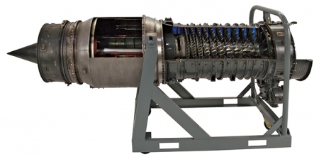 Cut Away J34 Turbojet Engine E41